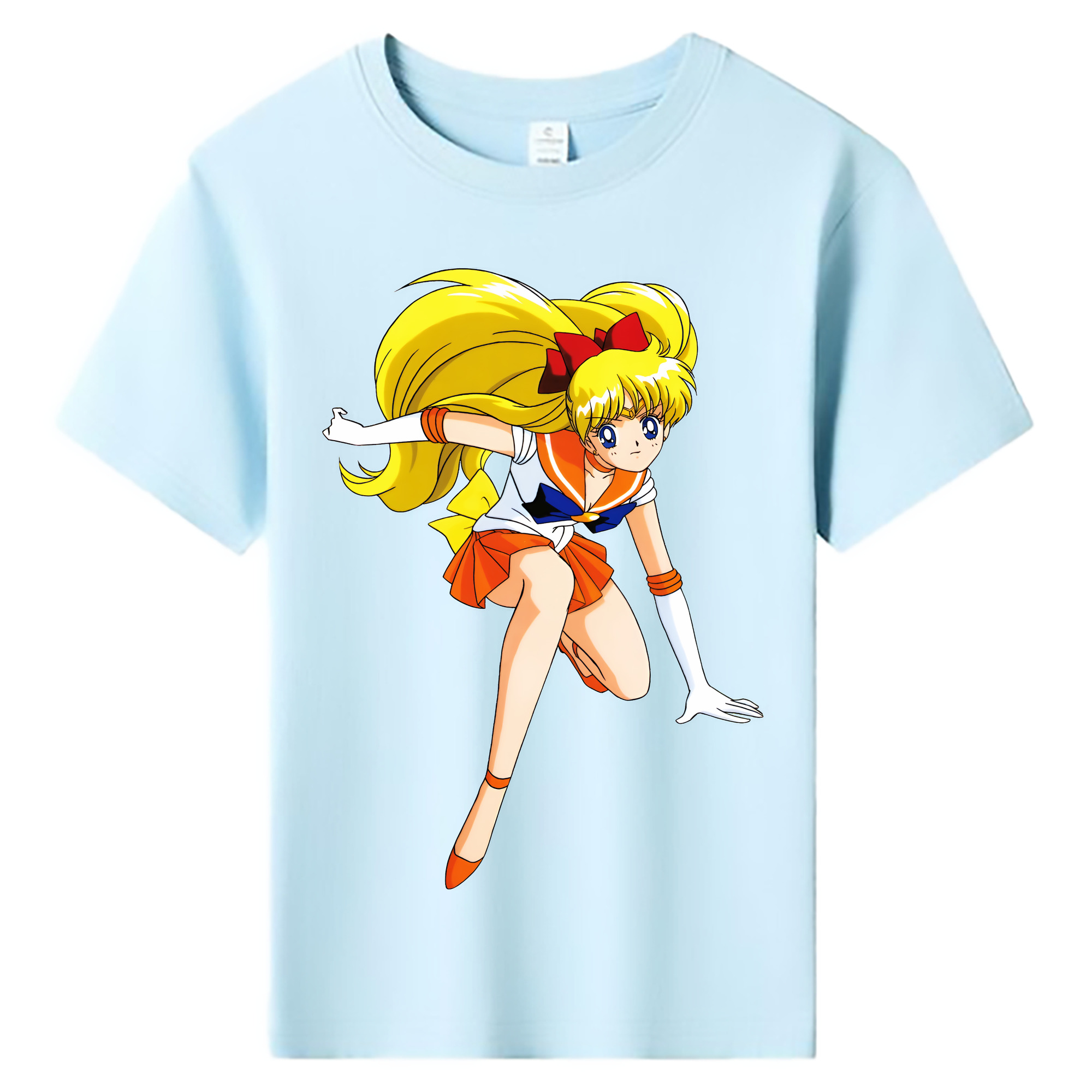 （画像用） 美少女戦士セーラームーン 愛野 美奈子 あいの みなこ Sailor Moon Aino Minako 綿100％キッズTシャツ（フロントプリント）
